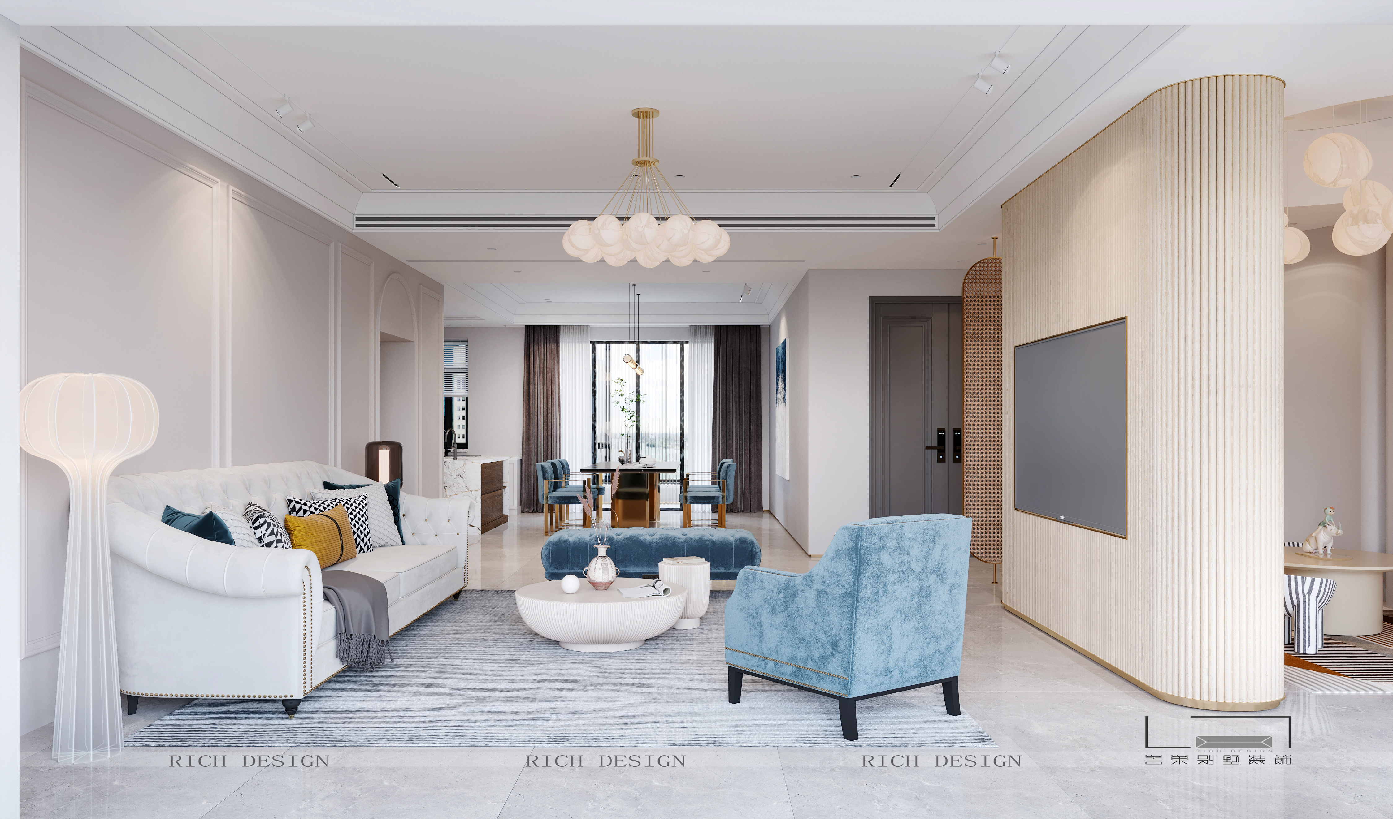 YUCHAO | 280 m2極致私宅，演繹現(xiàn)代簡歐