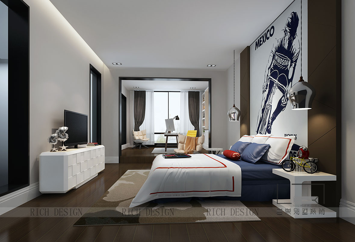 曦城別墅臥室二裝修 臥室裝修效果圖