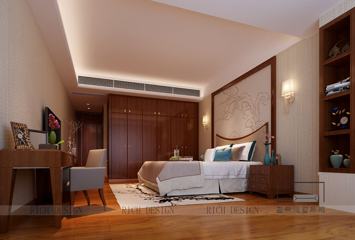 蘭江山第中式主人房裝修 蘭江山第中式主人房裝修效果圖