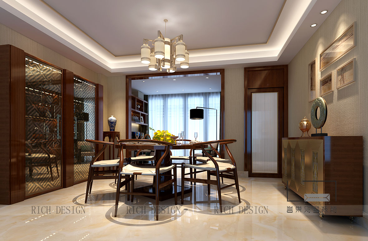 蘭江山第中式餐廳裝修 蘭江山第中式餐廳裝修效果圖