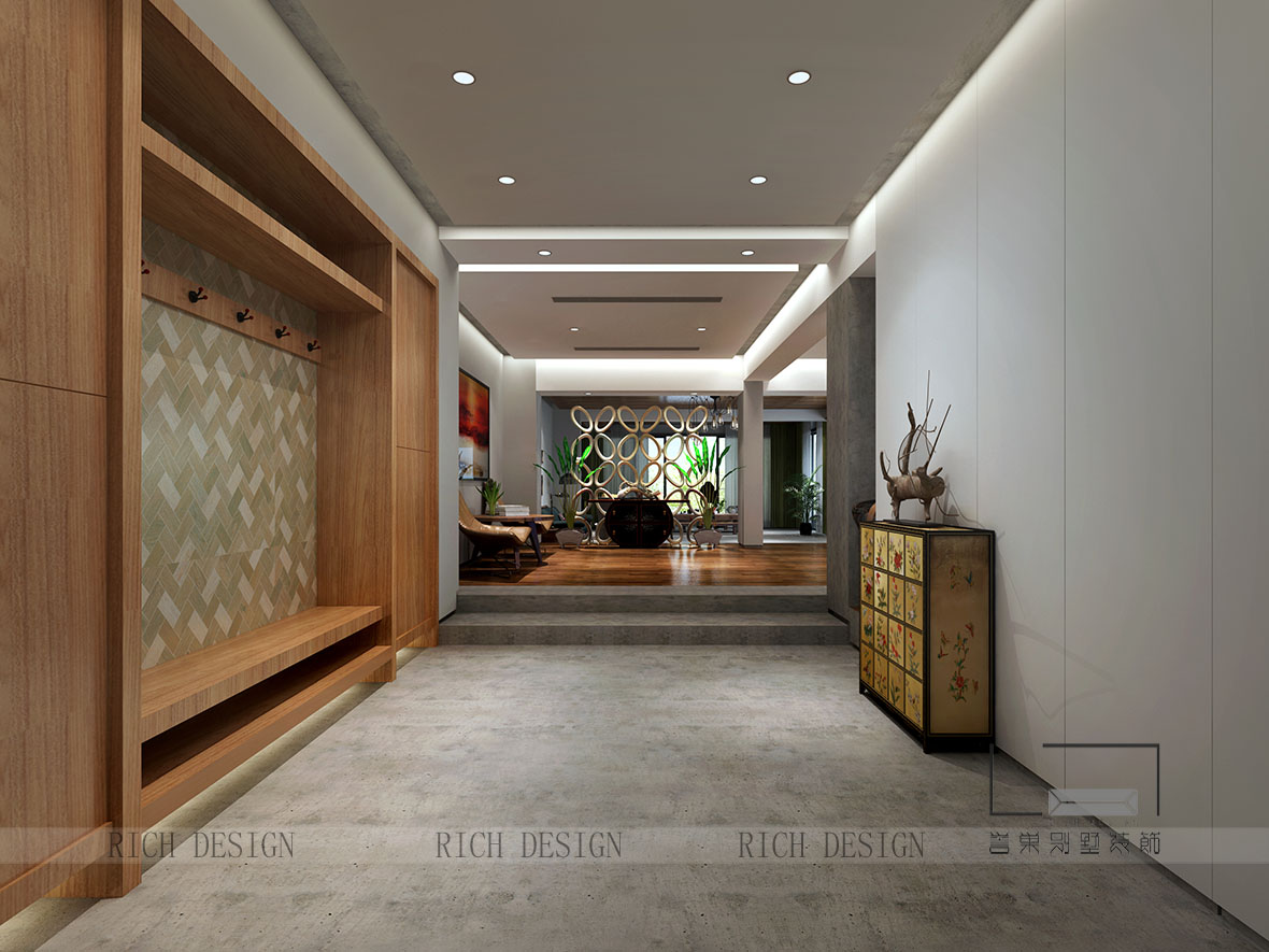 沙河新古典別墅過道裝修效果圖 沙河新古典別墅過道裝修效果圖