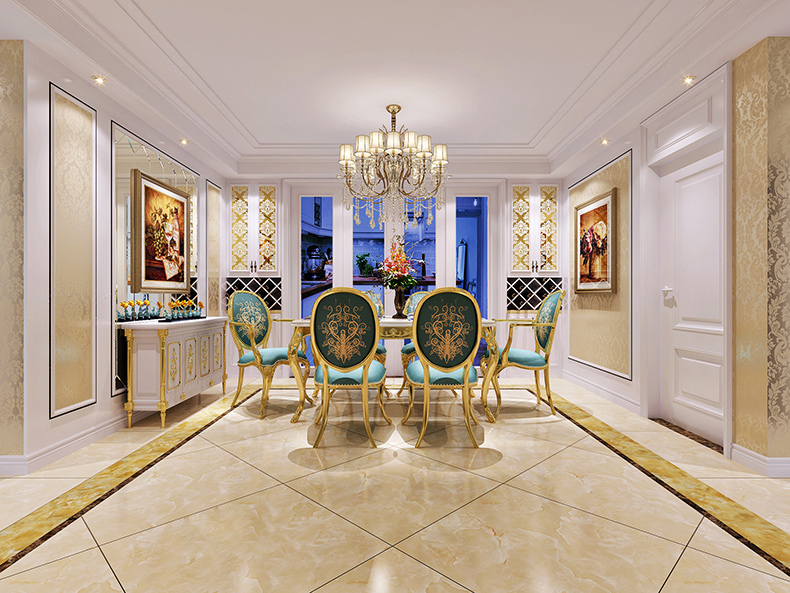 別墅餐廳裝修 別墅裝修歐式餐廳設(shè)計(jì)效果圖