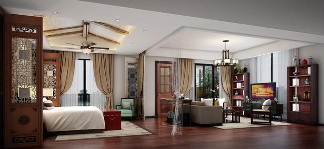 別墅中式臥室裝飾設計 別墅中式臥室裝飾設計效果圖