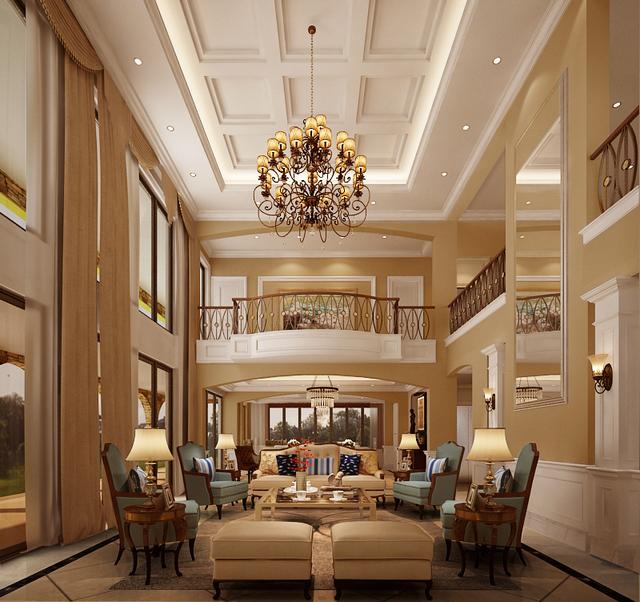 別墅美式客廳裝飾設計 別墅美式客廳裝飾設計效果圖