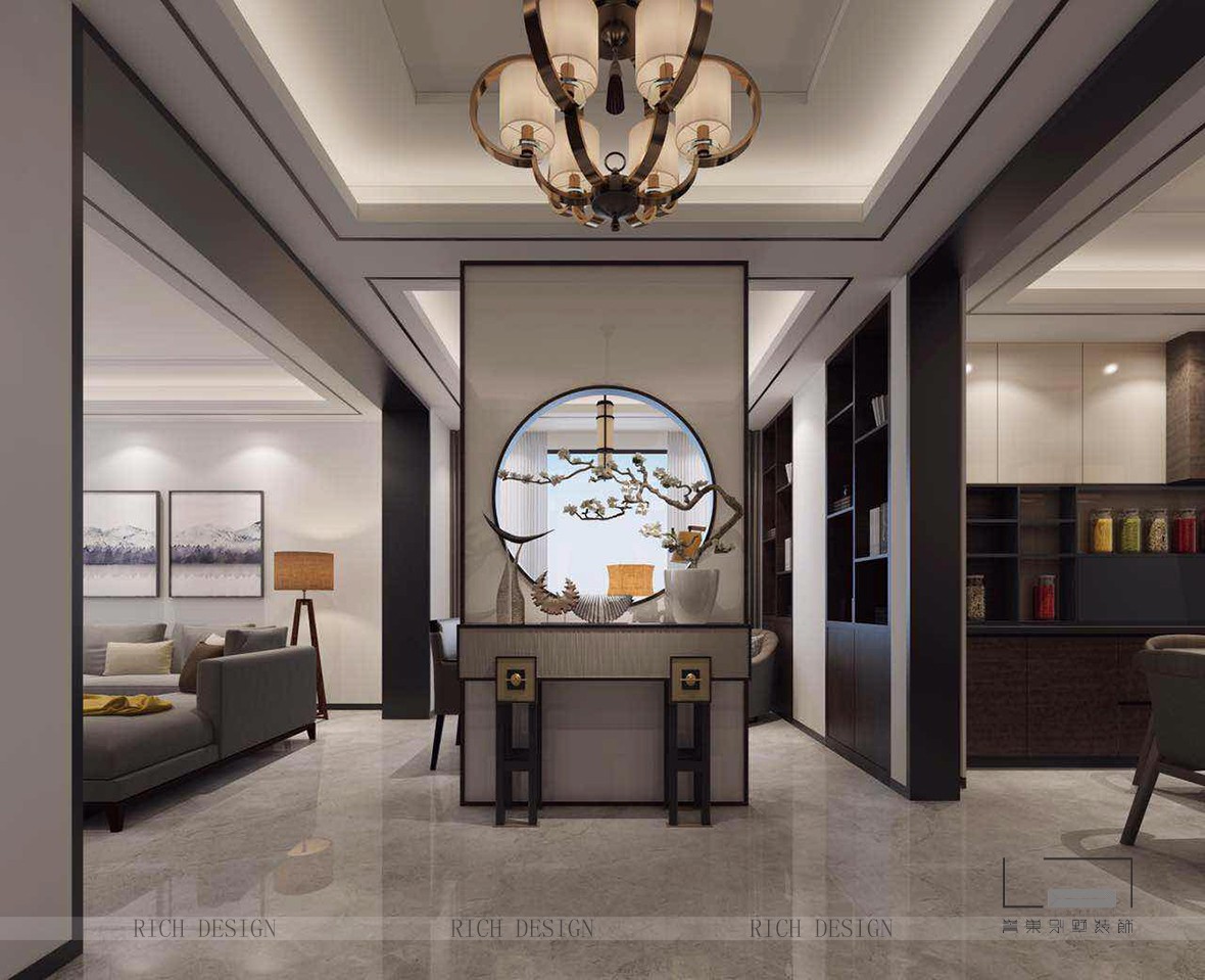 博林天瑞別墅中式玄關(guān)裝修 博林天瑞別墅中式玄關(guān)裝修