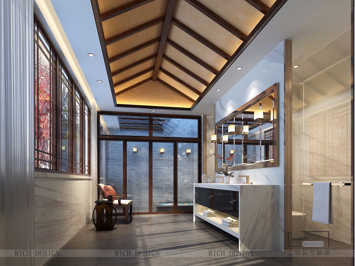 英德四合院中式主衛(wèi)裝飾效果圖 英德四合院中式主衛(wèi)裝飾效果圖