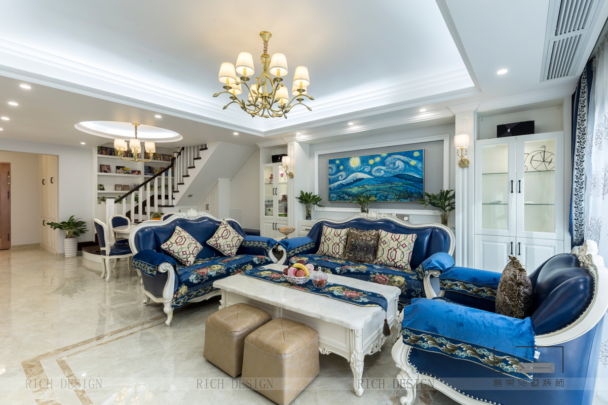 港鐵天頌美式客廳裝修實景圖 港鐵天頌美式客廳裝修實景圖