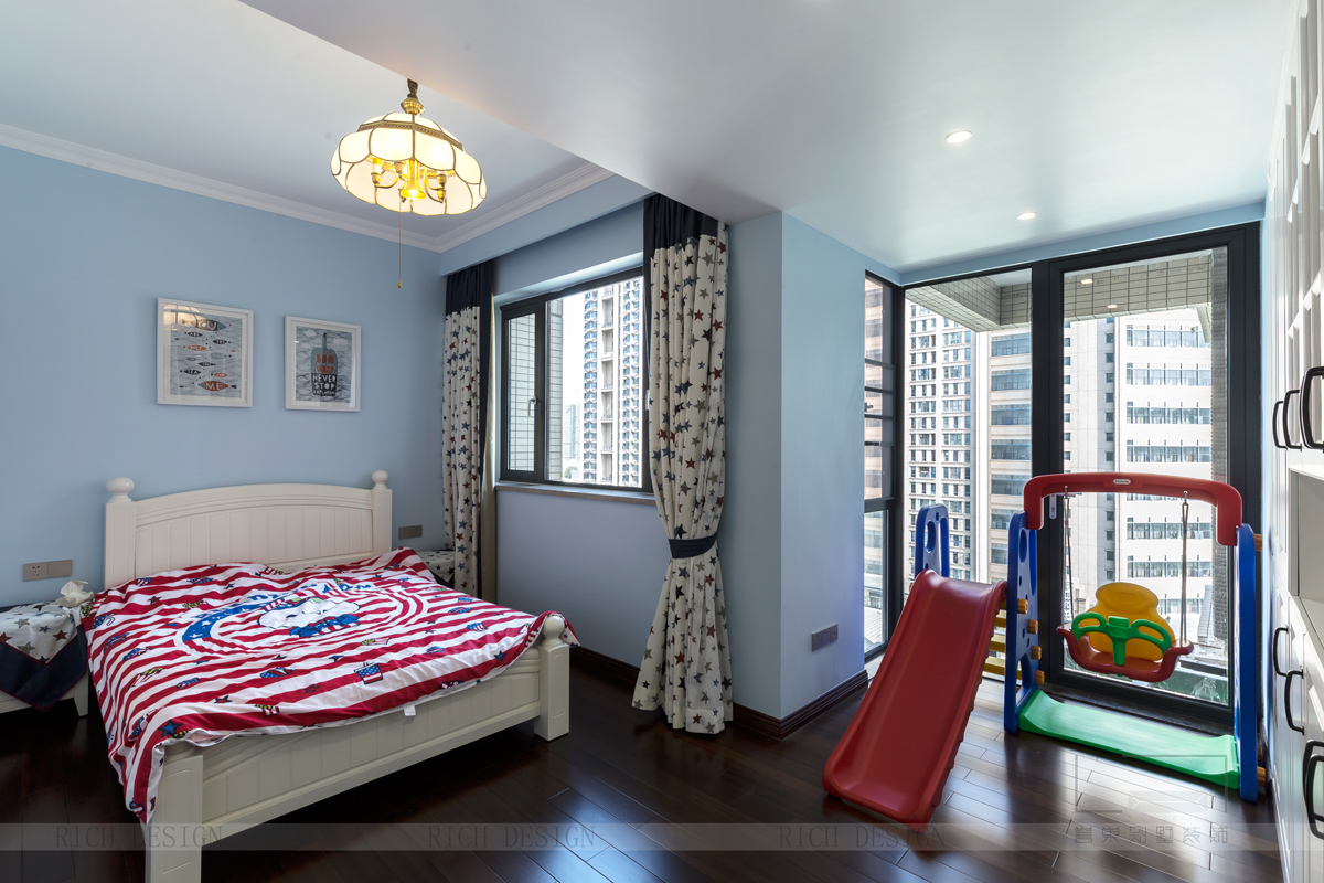 港鐵天頌美式兒童房裝修實景圖 港鐵天頌美式兒童房裝修實景圖