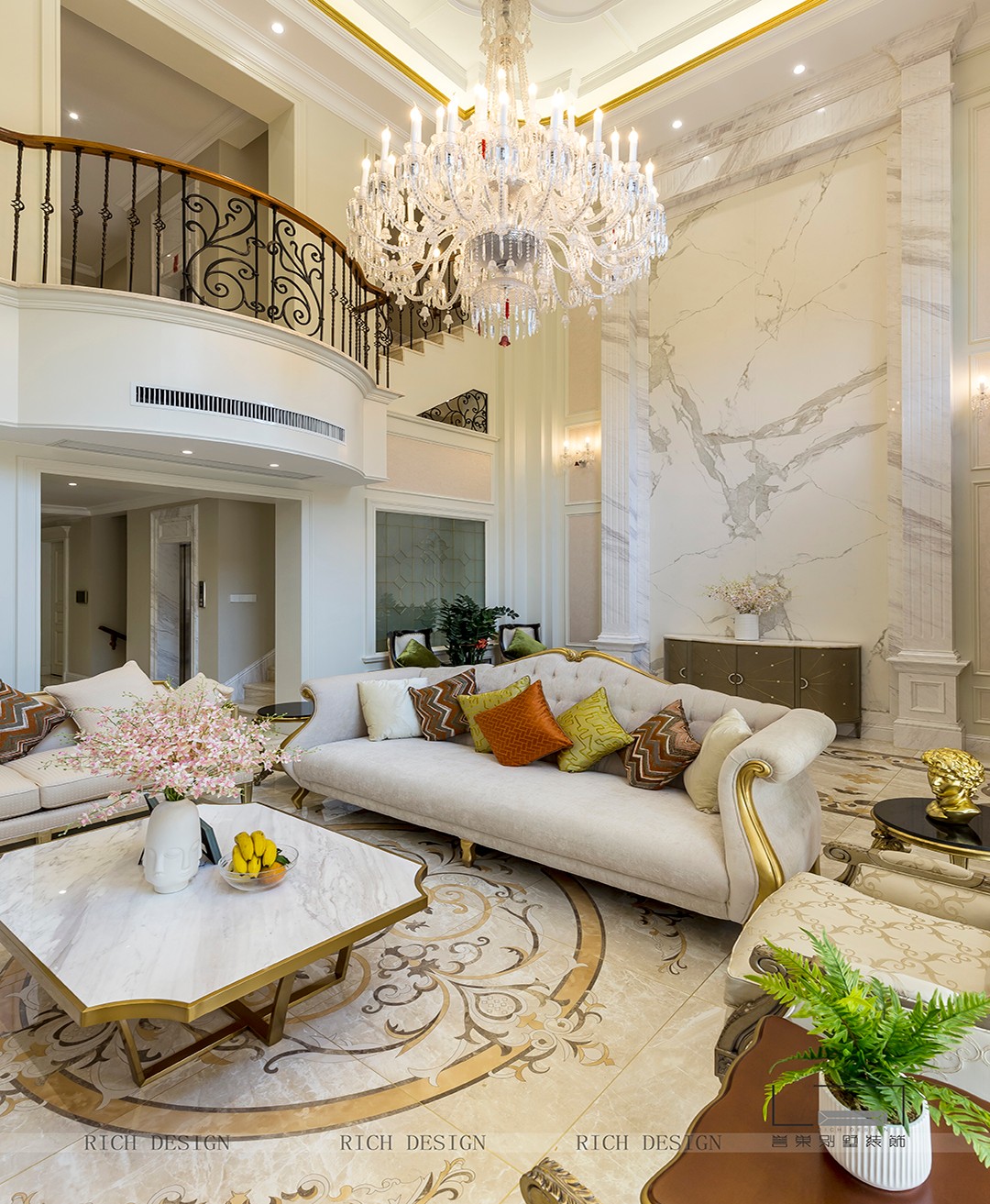 歐式九號公館別墅客廳角度二裝修實景圖 歐式九號公館別墅客廳角度二裝修實景圖