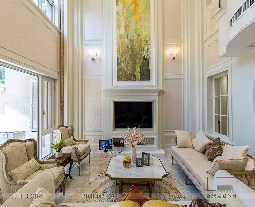 歐式九號公館別墅客廳角度六裝修實景圖 歐式九號公館別墅客廳角度六裝修實景圖