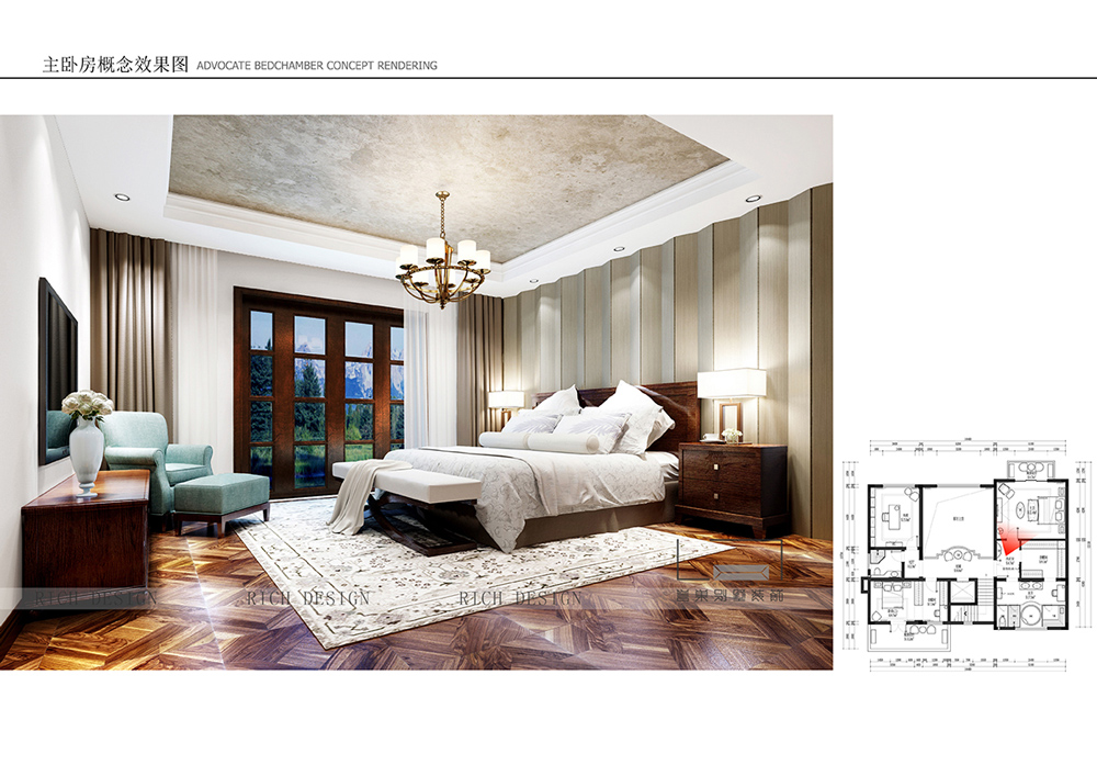 美式別墅臥室裝修效果圖 美式別墅臥室裝修效果圖