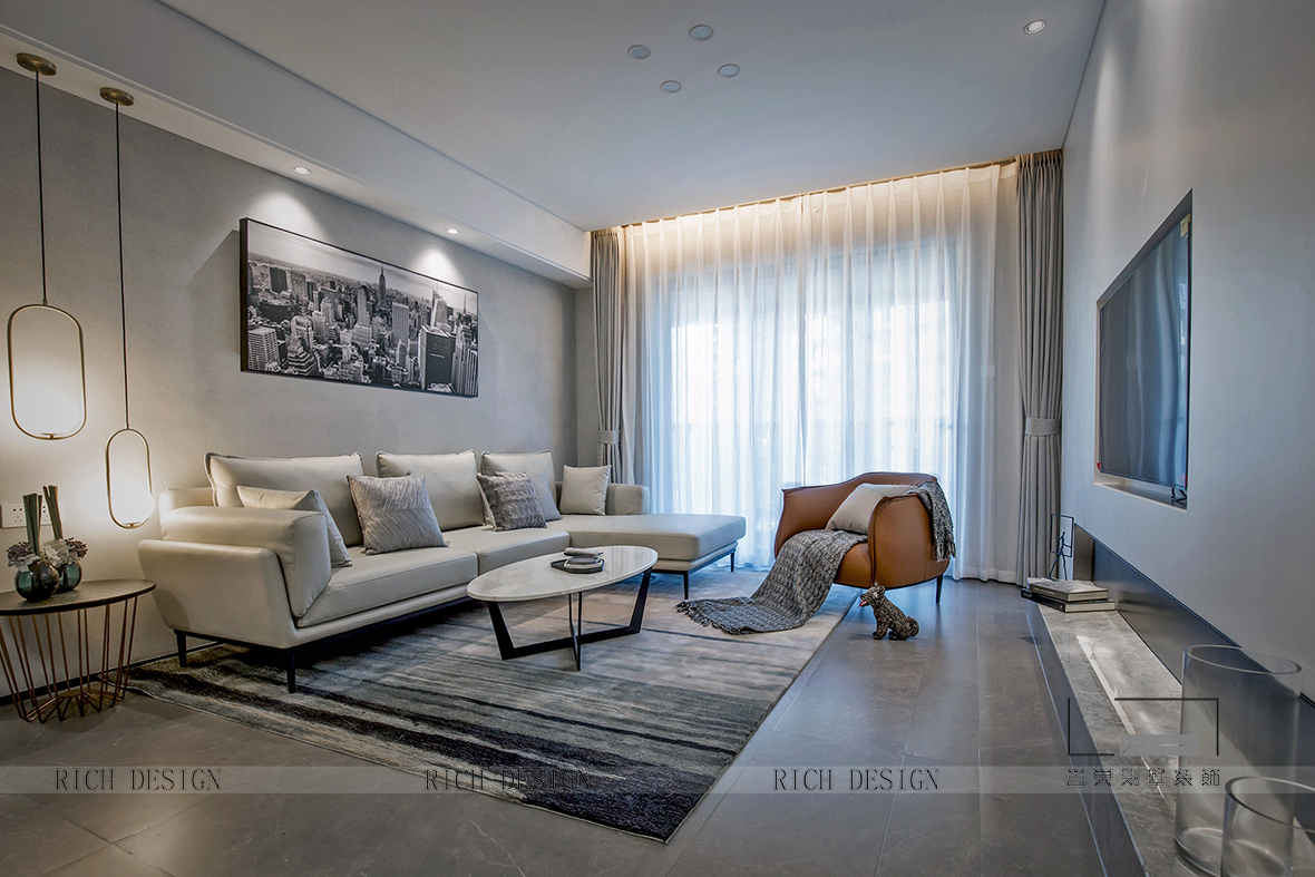 前海丹華現(xiàn)代客廳裝修裝飾實(shí)景圖 前海丹華現(xiàn)代客廳裝修裝飾實(shí)景圖