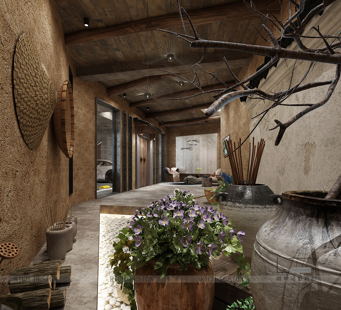 墻院一角效果圖 墻院一角效果圖